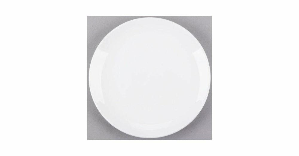 Porcelain Plates |  840-423C Porcelana Coupe Plate 8 1/4" Bright White Round Porcelain – 24/Case