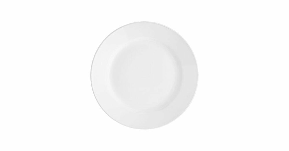 Porcelain Plates |  9" Square Bright White Porcelain Flat Plate – 6/Case