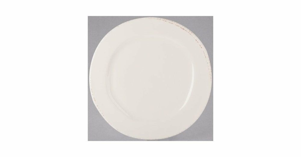 Porcelain Plates |  Fh-604 Farmhouse 12" Round Ivory (American White) Medium Rim Porcelain Plate – 12/Case