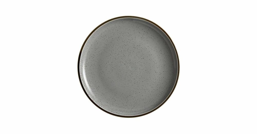 Porcelain Plates |  Pangea 10 1/2" Ash Matte Coupe Porcelain Plate – 12/Case