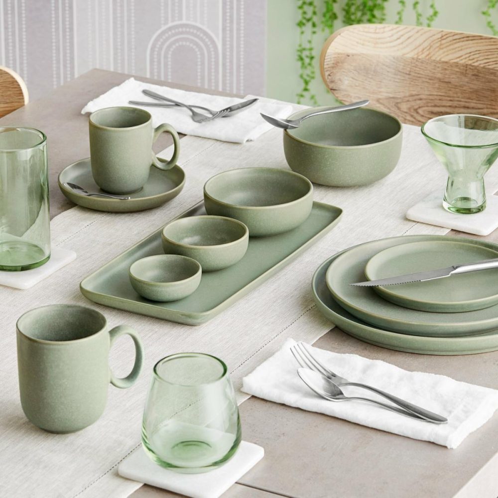 Porcelain Plates |  Pangea 10 1/2" Sage Matte Coupe Porcelain Plate – 12/Case