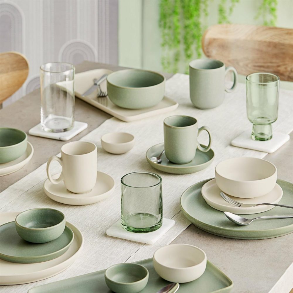 Porcelain Plates |  Pangea 10 1/2" Sage Matte Coupe Porcelain Plate – 12/Case