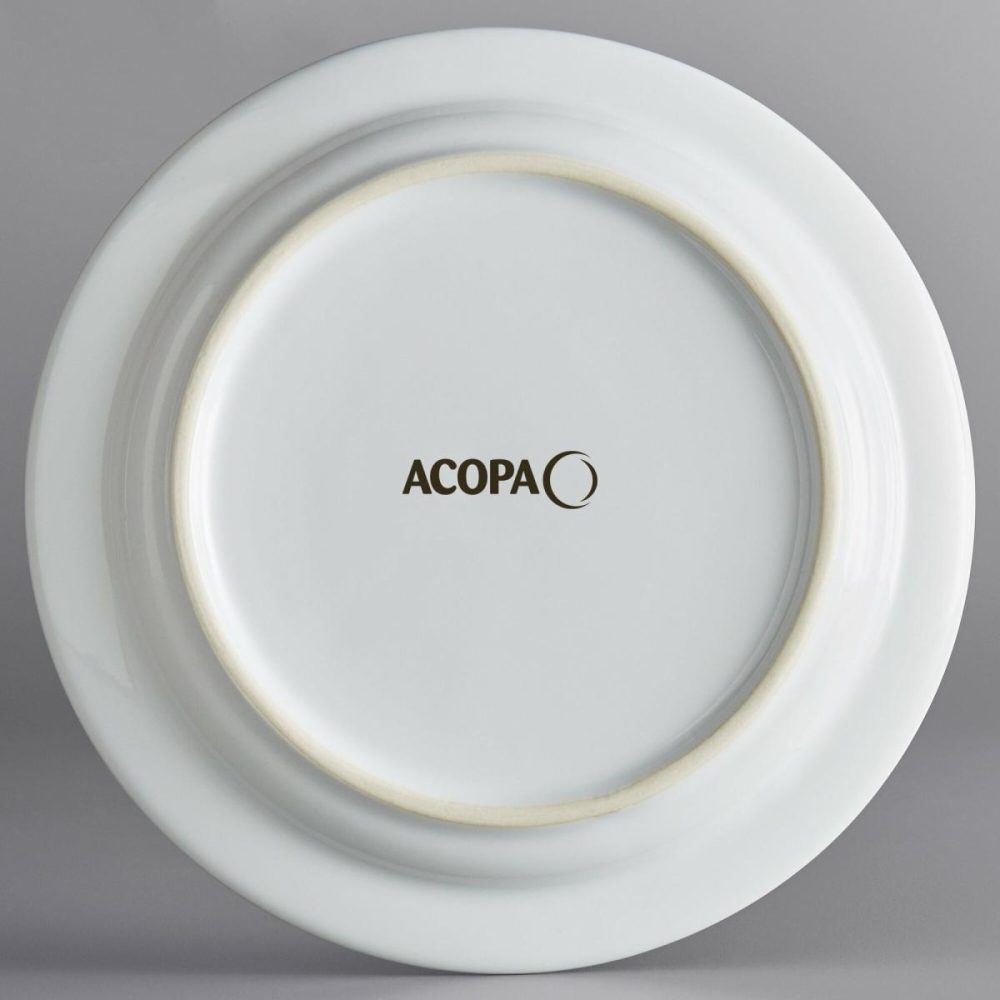 Porcelain Plates |  Pangea 6 1/2" Fog White Matte Coupe Porcelain Plate – 24/Case