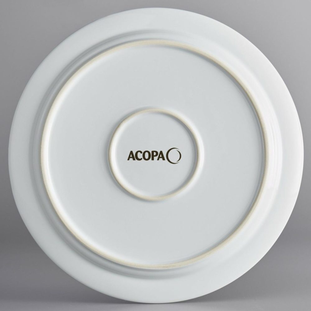 Porcelain Plates |  Pangea 9" Fog White Matte Coupe Porcelain Plate – 12/Case