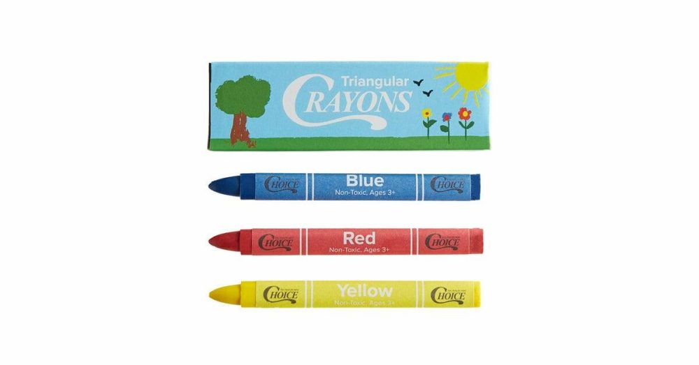 Restaurant Crayons |  24 Assorted Colors Bulk School Crayons Pack In Print Box – 50/Case