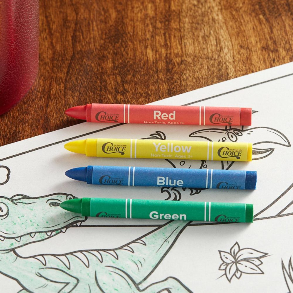 Restaurant Crayons |  3 Pack Triangular Kids" Restaurant Crayons In Print Box – 100/Pack