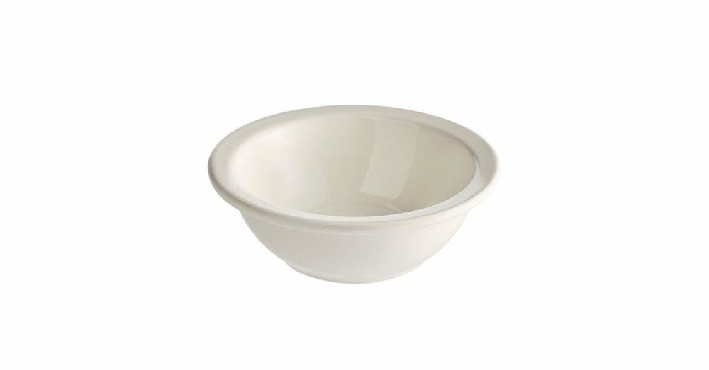 Stoneware Bowls |  10 Oz. Ivory (American White) Wide Rim Rolled Edge Stoneware Soup Bowl – 6/Pack