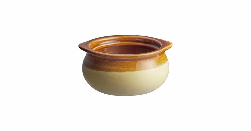 Stoneware Bowls |  12 Oz. Brown And Ivory Stoneware Onion Soup Crock / Bowl – 24/Case