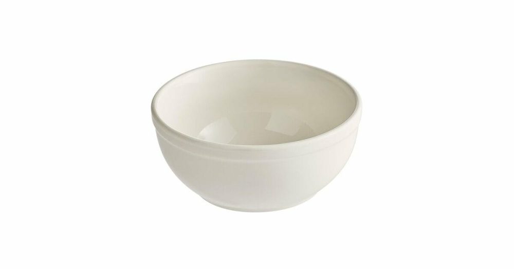 Stoneware Bowls |  13 Oz. Bright White Rolled Edge Stoneware Nappie Bowl – 36/Case