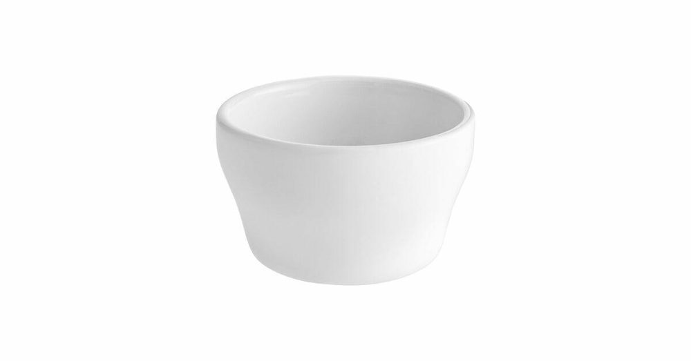 Stoneware Bowls |  7.25 Oz. Ivory (American White) Stoneware Bouillon Cup With Blue Bands – 36/Case