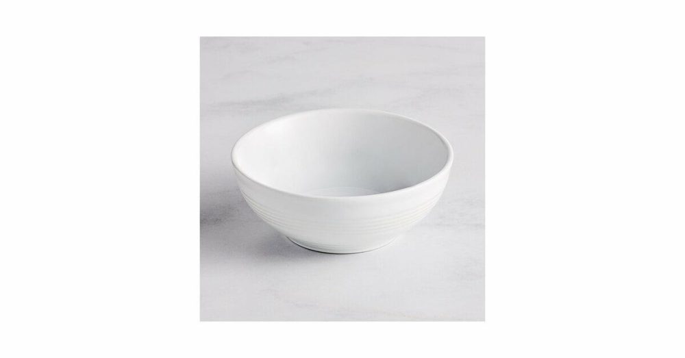 Stoneware Bowls |  Capri 13 Oz. Coconut White Stoneware Nappie Bowl – 12/Pack