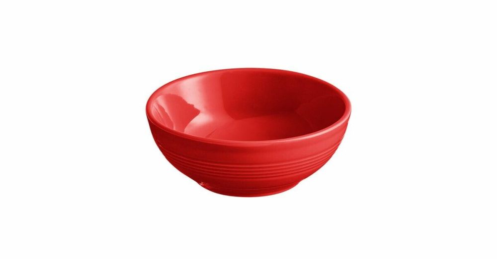 Stoneware Bowls |  Capri 13 Oz. Passion Fruit Red Stoneware Nappie Bowl – 12/Pack