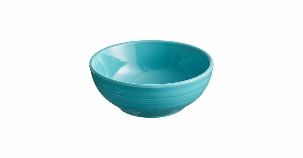 Stoneware Bowls |  Capri 19 Oz. Caribbean Turquoise Stoneware Bistro Bowl – 12/Case