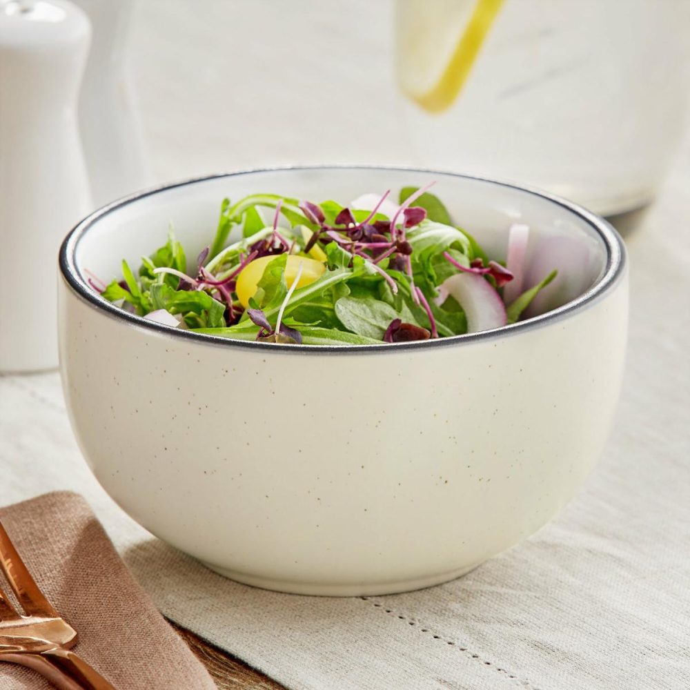 Stoneware Bowls |  Capri 19 Oz. Coconut White Stoneware Bistro Bowl – 12/Case