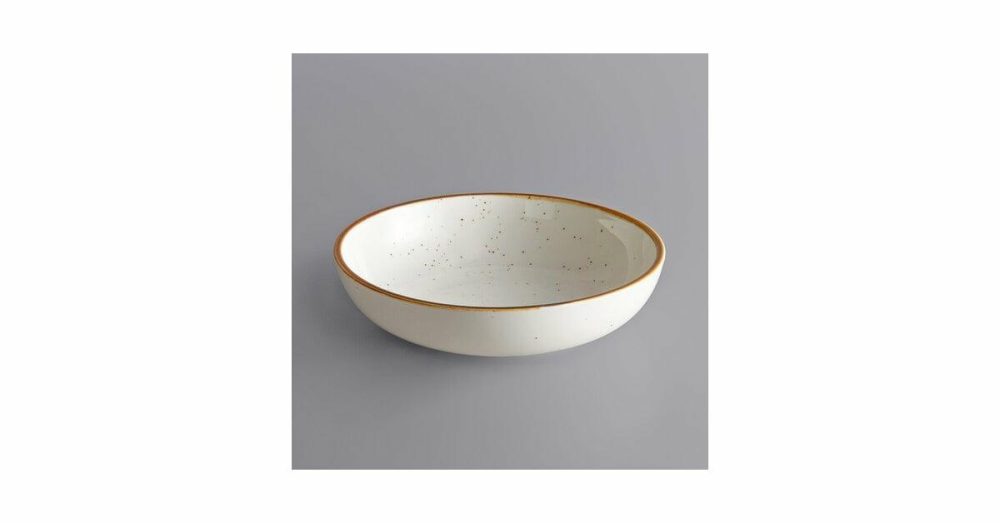 Stoneware Bowls |  Keystone 8" Vanilla Bean Stoneware Coupe Low Bowl – 24/Case