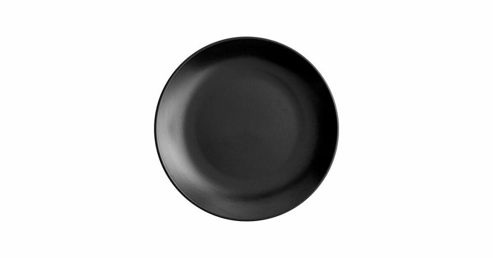 Stoneware Plates |  10" Glossy Black Square Stoneware Plate – 12/Case