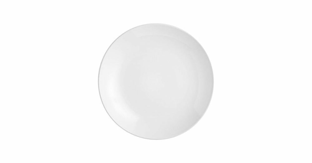 Stoneware Plates |  12" Round Bright White Coupe Stoneware Plate – 12/Case