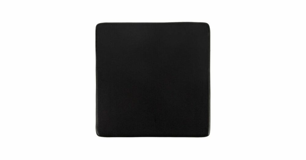 Stoneware Plates |  6 1/2" Matte Black Stoneware Coupe Plate – 36/Case