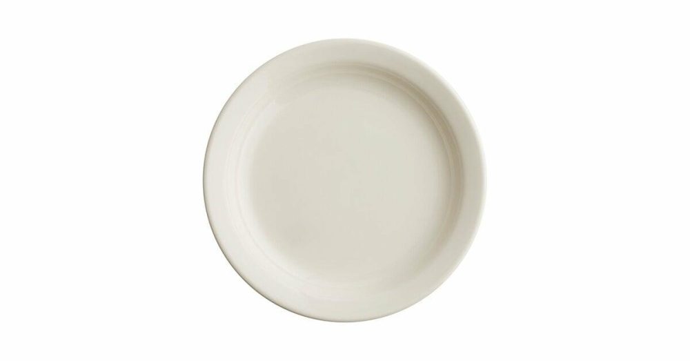 Stoneware Plates |  6 1/2" Round Bright White Coupe Stoneware Plate – 36/Case