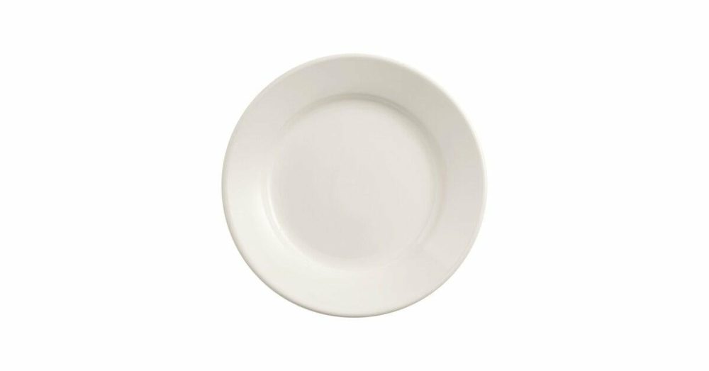 Stoneware Plates |  6 1/2" Round Ivory (American White) Coupe Stoneware Plate – 36/Case