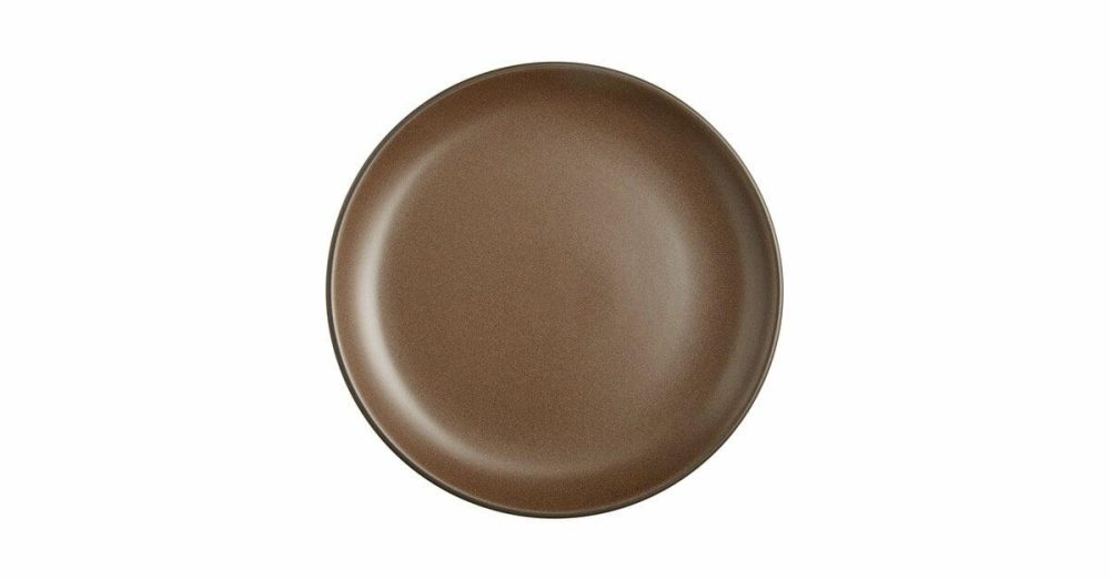 Stoneware Plates |  Embers 10 3/4" Hickory Brown Matte Coupe Stoneware Plate – 12/Case