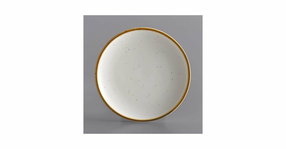 Stoneware Plates |  Embers 7 1/2" Cream White Matte Coupe Stoneware Plate – 24/Case