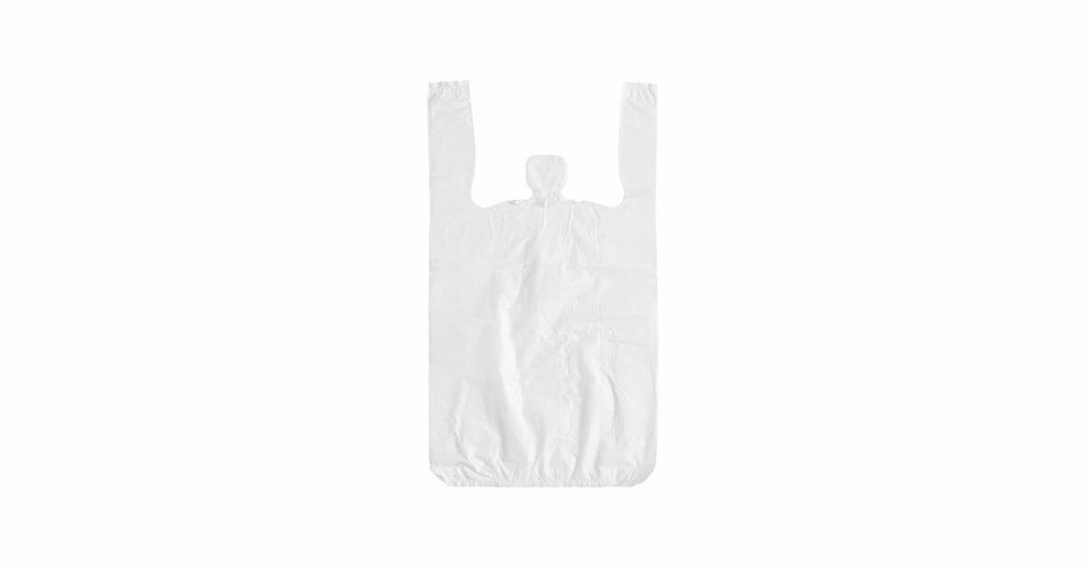 Take-Out Bags |  1/10 Xs Size White Unprinted Embossed Medium-Duty Plastic T-Shirt Bag – 1500/Case