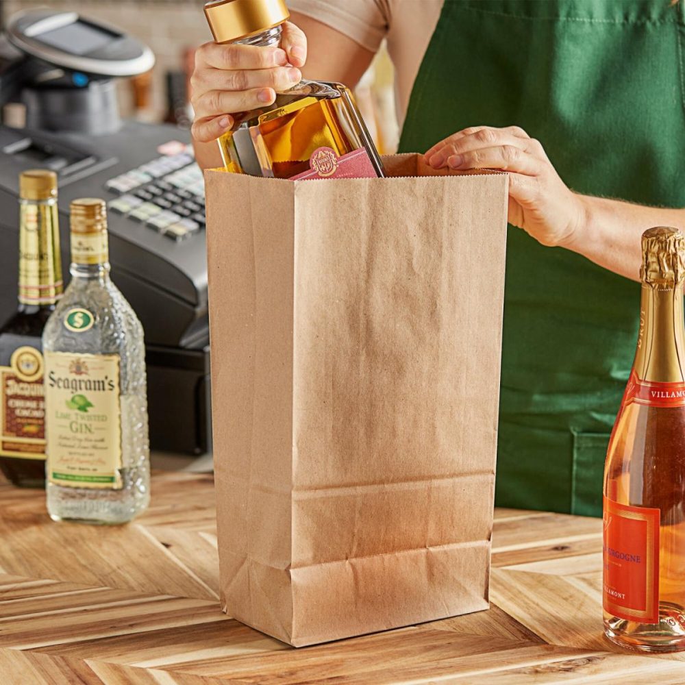 Take-Out Bags |  12 Lb. Extra Heavy-Duty Natural Kraft Bag – 400/Case