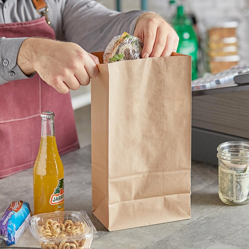 Take-Out Bags |  12 Lb. Heavy-Duty Natural Kraft Paper Bag – 400/Case