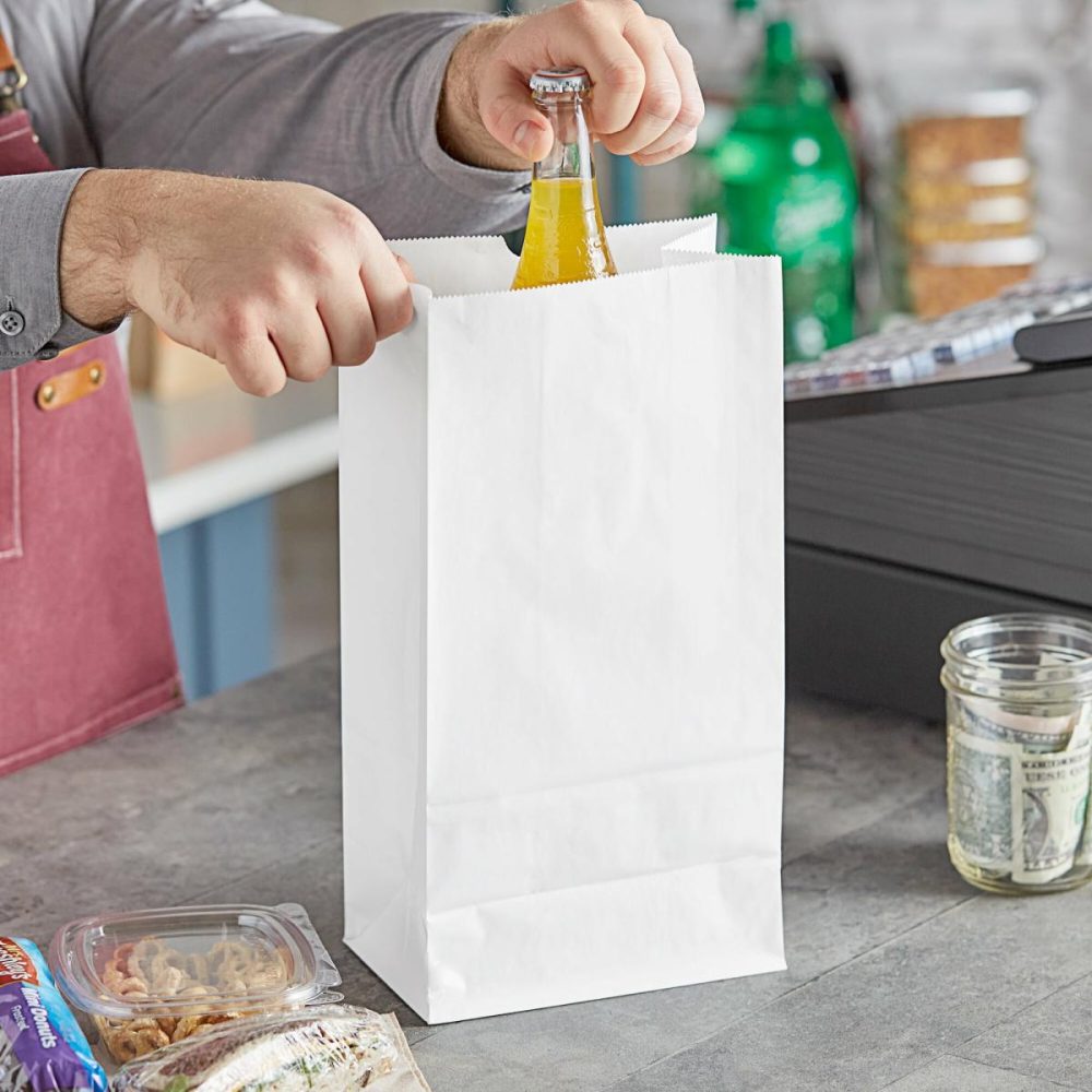 Take-Out Bags |  12 Lb. White Paper Bag – 500/Case