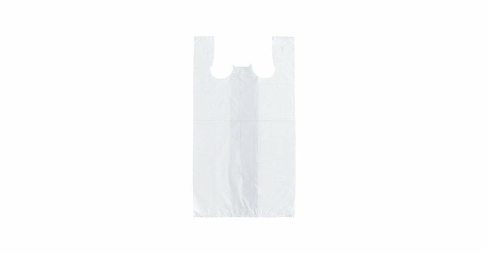 Take-Out Bags |  1/5 Large Size White Unprinted Medium-Duty T-Shirt Bag – 500/Case