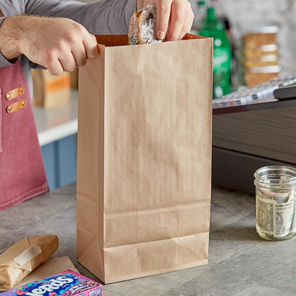 Take-Out Bags |  16 Lb. Heavy-Duty Natural Kraft Bag – 400/Case