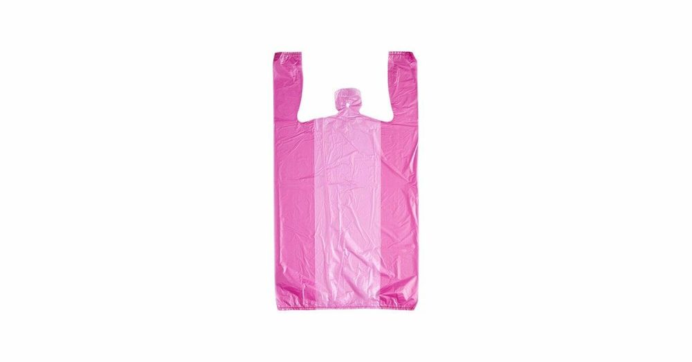 Take-Out Bags |  1/6 Standard Size Purple Unprinted Standard-Duty Plastic T-Shirt Bag – 1000/Case