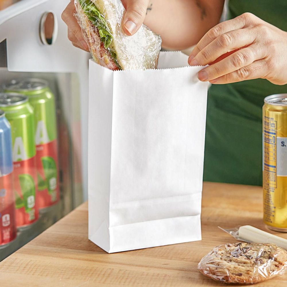 Take-Out Bags |  2 Lb. White Paper Bag – 500/Case