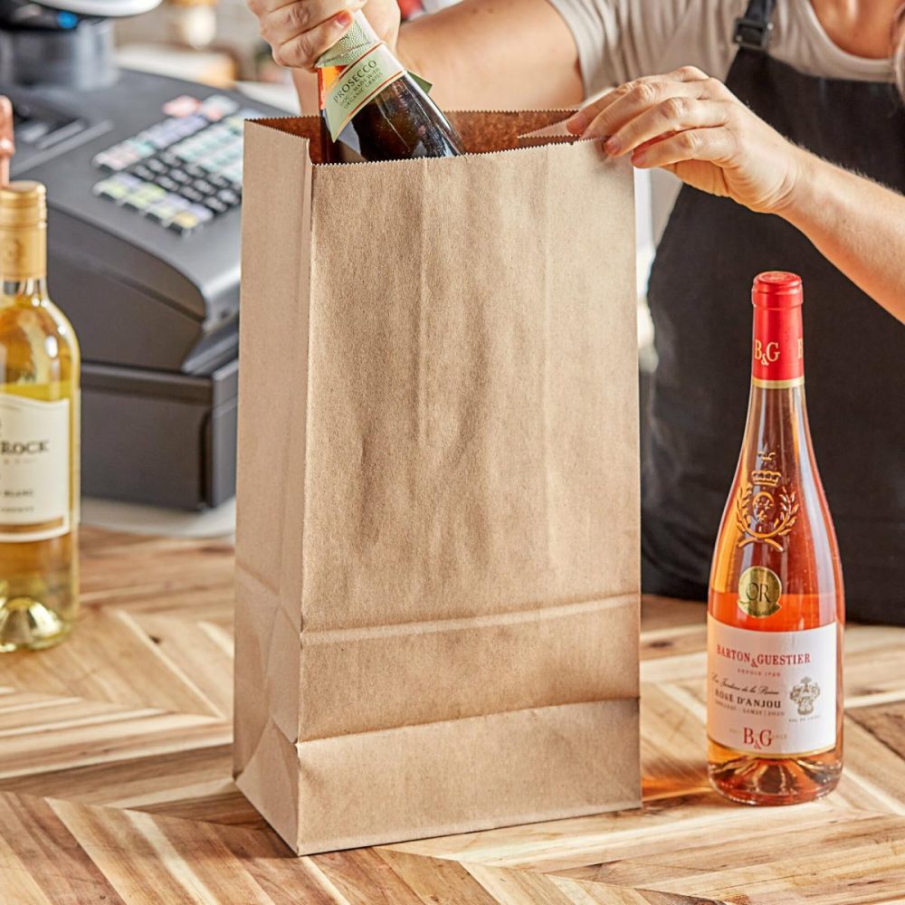 Take-Out Bags |  20 Lb. Extra Heavy-Duty Natural Kraft Bag – 400/Case