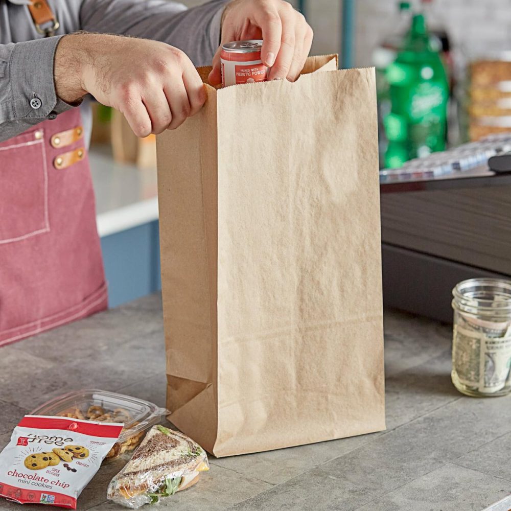 Take-Out Bags |  20 Lb. Natural Kraft Paper Bag – 500/Case