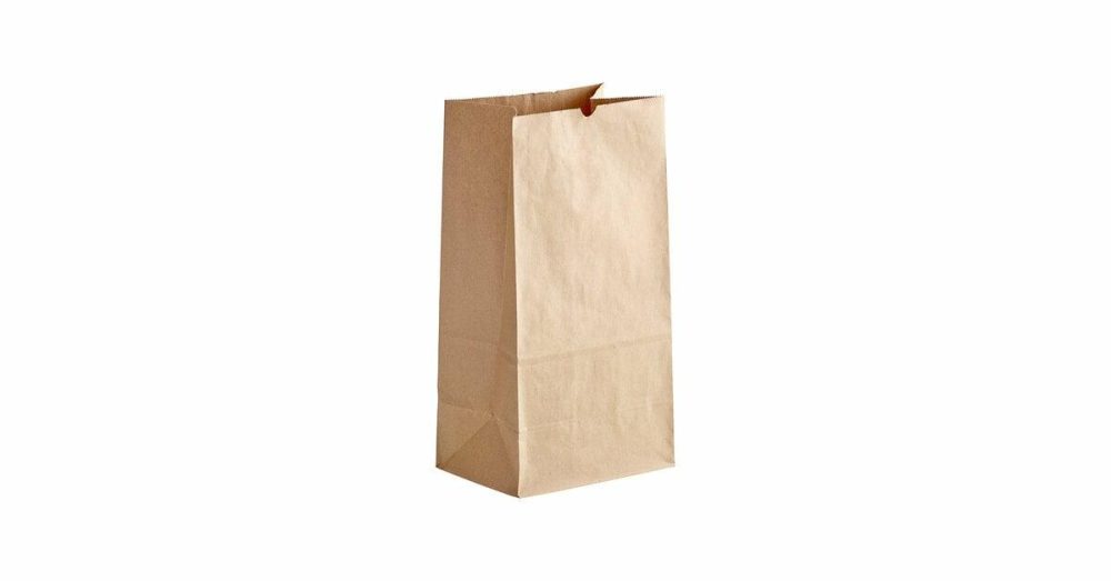 Take-Out Bags |  25 Lb. Shorty Heavy-Duty Natural Kraft Bag – 400/Case