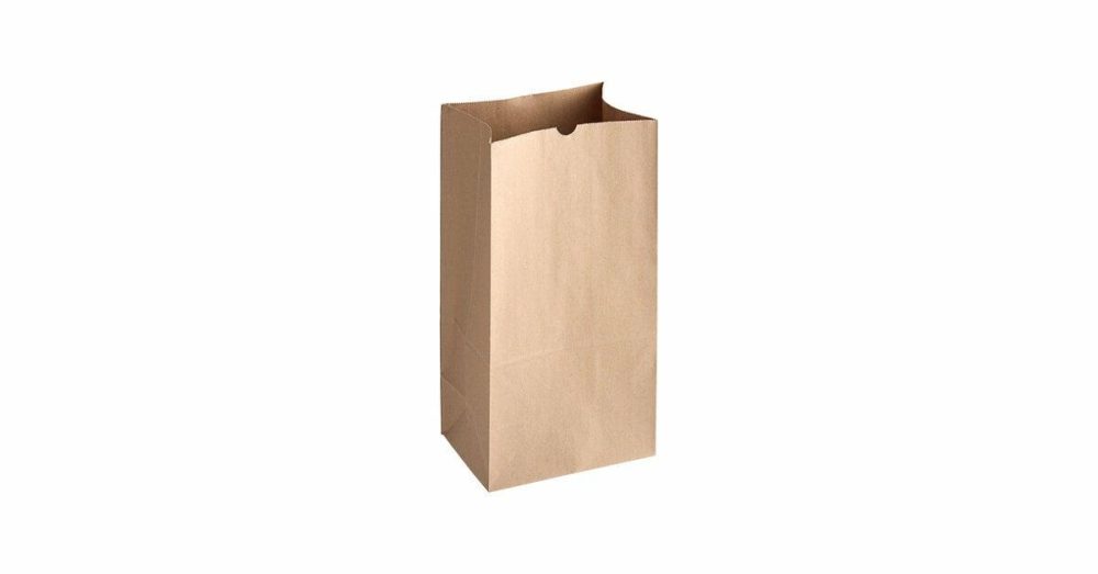 Take-Out Bags |  25 Lb. Shorty Natural Kraft Paper Bag – 500/Case