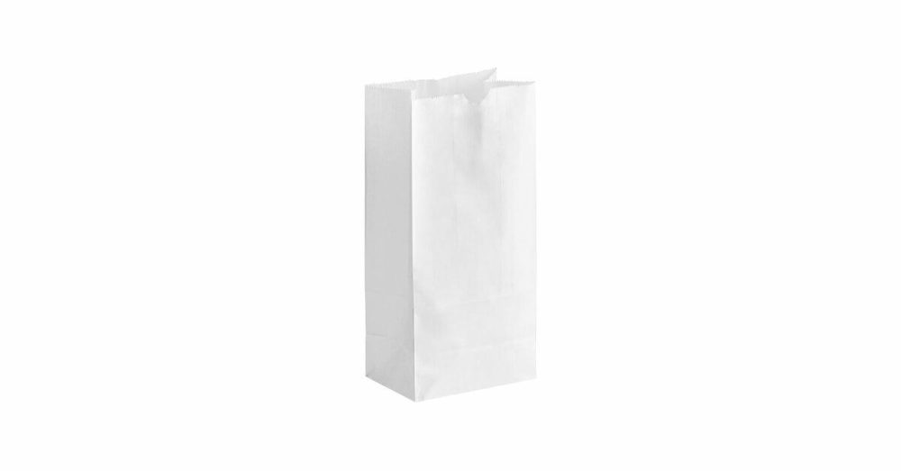 Take-Out Bags |  8 Lb. White Paper Bag – 500/Case