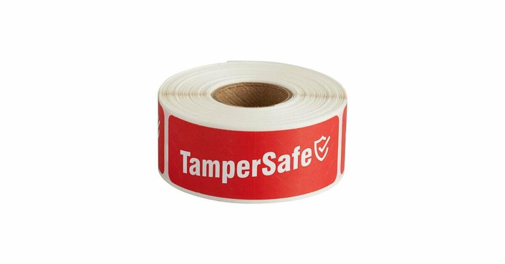 Tamper Evident Packaging |  1" X 3" Customizable Red Paper Tamper-Evident Label – 250/Roll