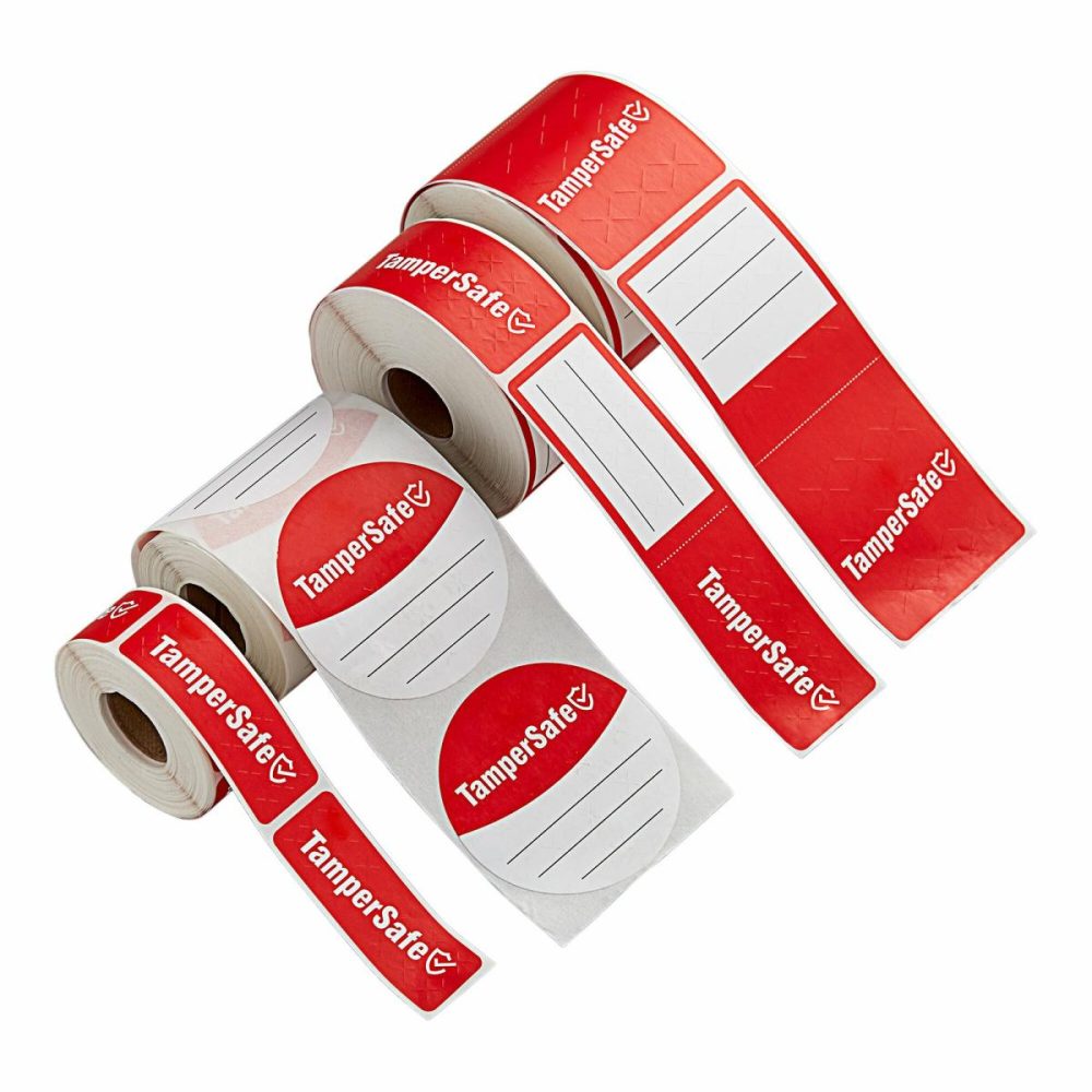 Tamper Evident Packaging |  1" X 3" Customizable Red Paper Tamper-Evident Label – 250/Roll