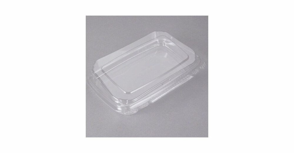 Tamper Evident Packaging |  1" X 7" X 2" Tamper-Evident, Tamper-Resistant Recycled Pet Angled Clear Take Out Container – 55/Pack