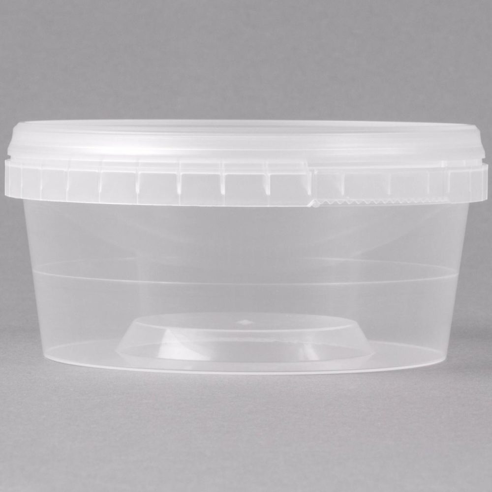 Tamper Evident Packaging |  12 Oz. Clear Tamper Resistant Tamper Evident Safe Lock Deli Container With Lid – 5/Case