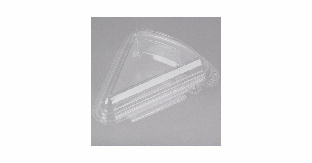 Tamper Evident Packaging |  7" Tamper Evident Clear Slice Container With Low Dome Lid – 5/Pack