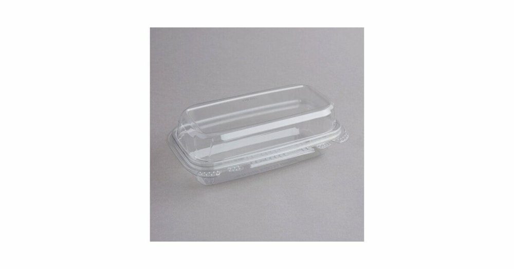 Tamper Evident Packaging |  9" X 5" X 3" Tamper-Evident, Tamper-Resistant Recycled Pet Hoagie Clear Takeout Container And Lid – 1/Case