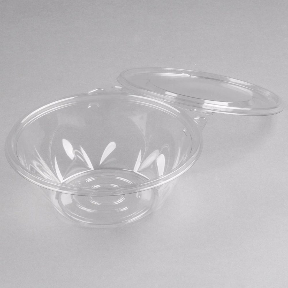 Tamper Evident Packaging |  Safeseal 24 Oz. Plastic Tamper-Resistant, Tamper-Evident Bowl With Flat Lid – 50/Pack