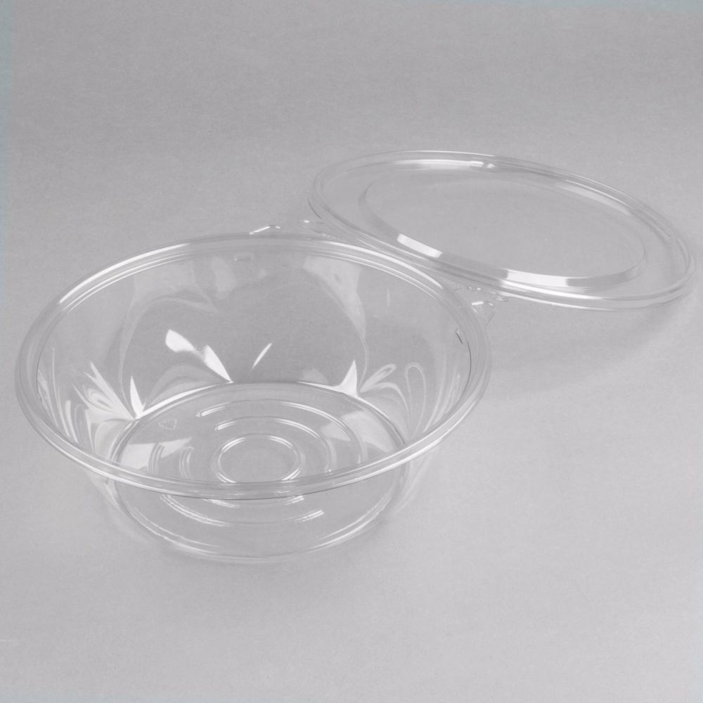 Tamper Evident Packaging |  Safeseal 48 Oz. Plastic Tamper-Resistant, Tamper-Evident Bowl With Flat Lid – 50/Pack