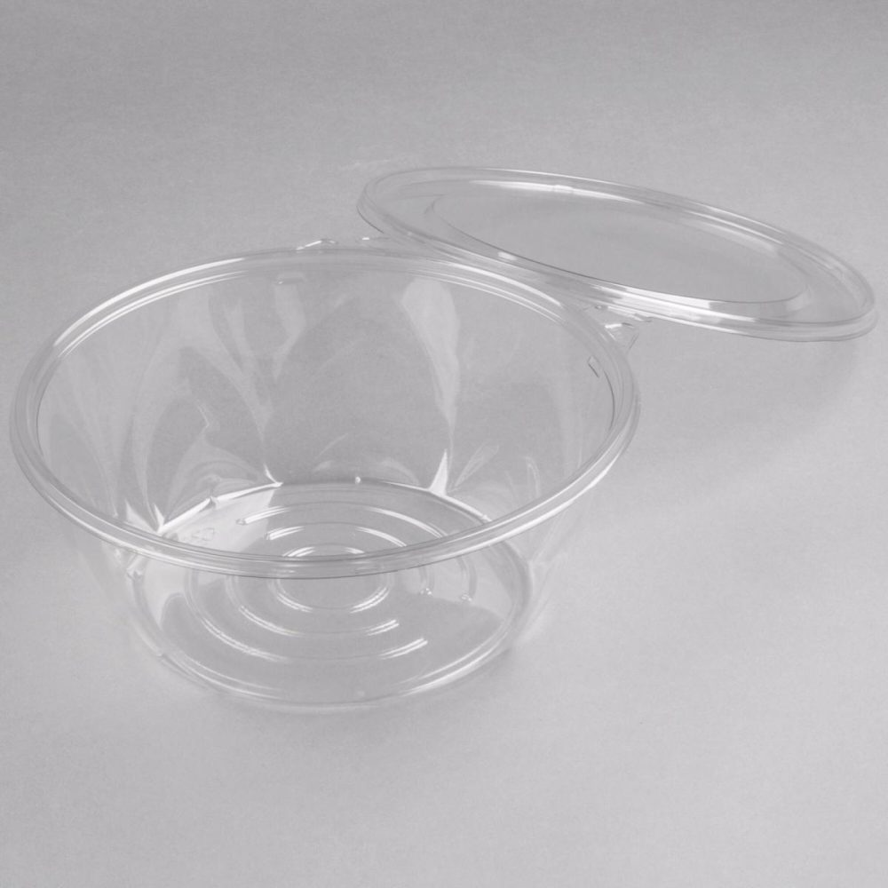 Tamper Evident Packaging |  Safeseal 64 Oz. Plastic Tamper-Resistant, Tamper-Evident Bowl With Flat Lid – 50/Pack