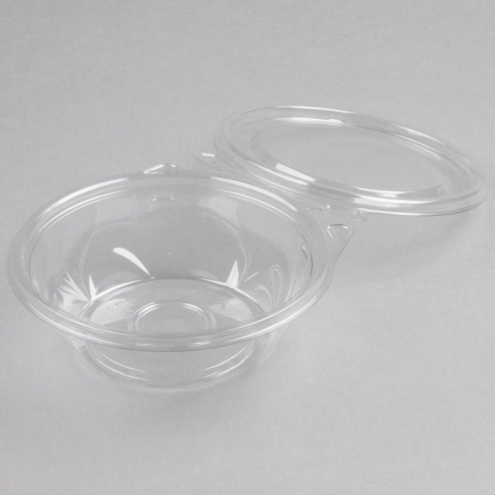 Tamper Evident Packaging |  Safeseal 8 Oz. Plastic Tamper-Resistant, Tamper-Evident Bowl With Flat Lid – 60/Pack