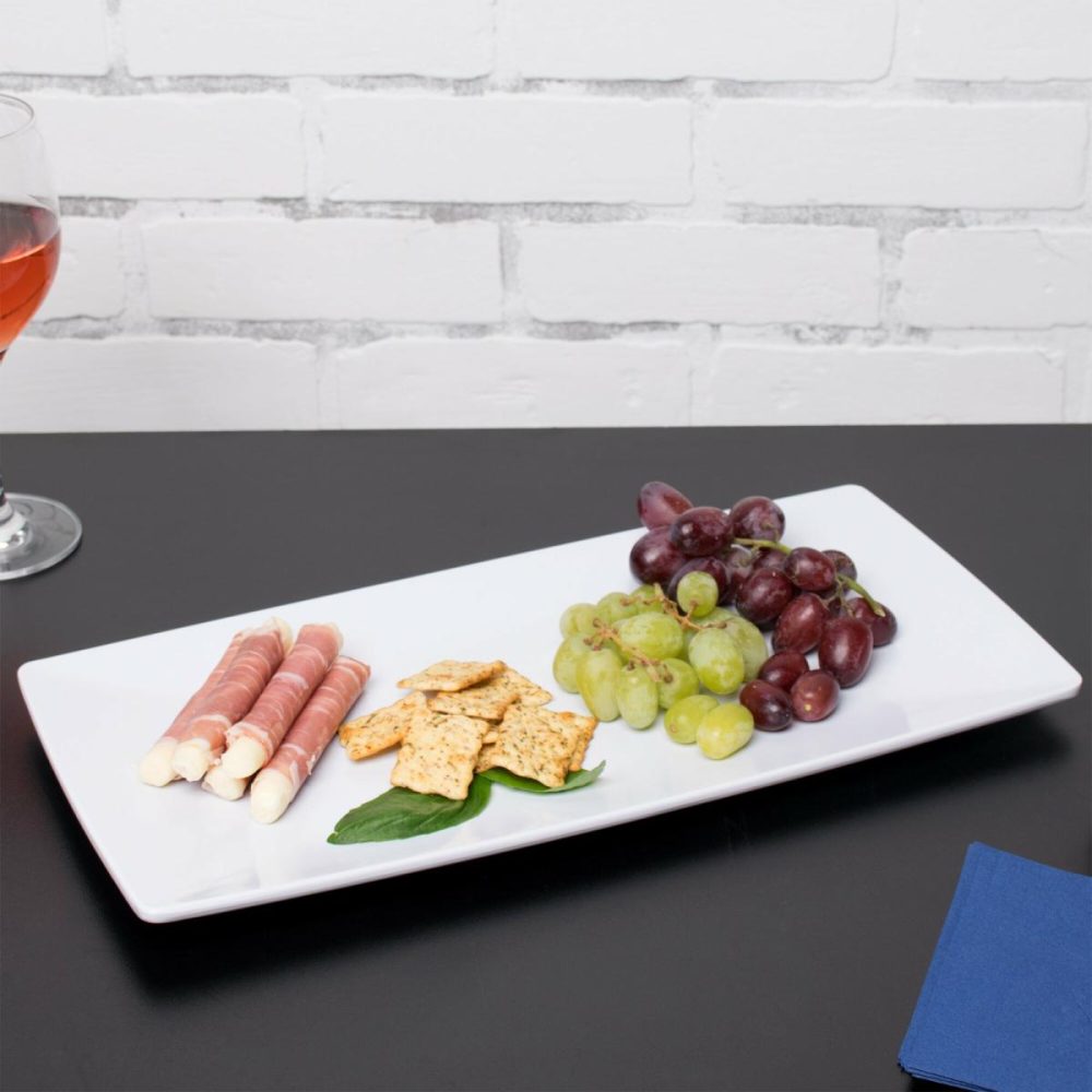 Melamine Trays |  Get Ml-287-W 15" X 7 1/2" White Siciliano Tray